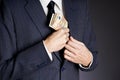 Business man and money Royalty Free Stock Photo