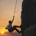 Business man and mountain Royalty Free Stock Photo