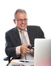 Business man play games Royalty Free Stock Photo