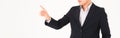 Business man point for touch something Royalty Free Stock Photo