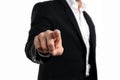 Business man pointing finger gesture Royalty Free Stock Photo