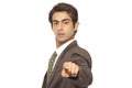 Business man pointing finger at you Royalty Free Stock Photo