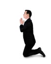 Business man pray position Royalty Free Stock Photo