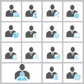 Business man profile icons Royalty Free Stock Photo