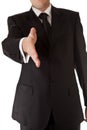 Business man reaching hand welcome Royalty Free Stock Photo