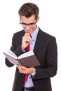 Business man Reading Book Royalty Free Stock Photo