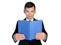 Business man reading book Royalty Free Stock Photo