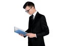 Business man reading book Royalty Free Stock Photo