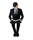 Business man reading book Royalty Free Stock Photo