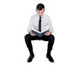 Business man reading book Royalty Free Stock Photo