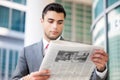 Business man reading a newspaper Royalty Free Stock Photo