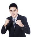 Business man ready for a fight Royalty Free Stock Photo