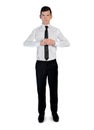 Business man ready position Royalty Free Stock Photo