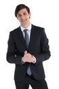 Business man rubbing his hands Royalty Free Stock Photo