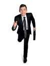 Business man running away Royalty Free Stock Photo