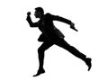 Business man running silhouette Royalty Free Stock Photo