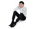 Business man sad lay down Royalty Free Stock Photo