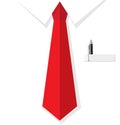 Business man shirt with red tie Royalty Free Stock Photo