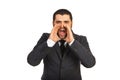 Business man shouting Royalty Free Stock Photo