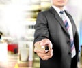 Business man showing credit card Royalty Free Stock Photo