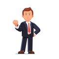 Business man showing gesture with clenched fist Royalty Free Stock Photo