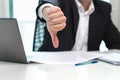 Business man showing thumbs down. Royalty Free Stock Photo