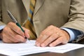 Business Man Signing Royalty Free Stock Photo