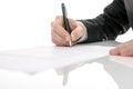 Business man signing a contract Royalty Free Stock Photo