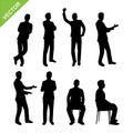 Business man silhouettes vector