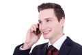 Business man speaking over cellphone Royalty Free Stock Photo