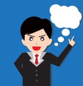 Business man speech bubbles Royalty Free Stock Photo