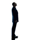 Business man standing silhouette isolated Royalty Free Stock Photo