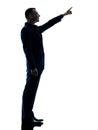 Business man standing silhouette isolated Royalty Free Stock Photo