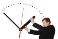 Business man stop time Royalty Free Stock Photo