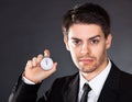 Business man with stop watch Royalty Free Stock Photo