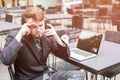 Business man stressed and under pressure Royalty Free Stock Photo