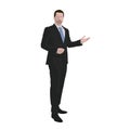 Business man in suit explaining his ideas Royalty Free Stock Photo