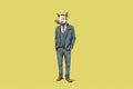 business man in suit with pig head Royalty Free Stock Photo