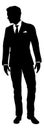 Business Man In Suit Silhouette Person