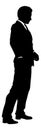 Business Man In Suit Silhouette Person