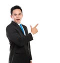 Business man surprisingly pointing at something Royalty Free Stock Photo