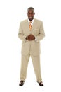 Business Man in Tan Suit Royalty Free Stock Photo