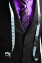 Business man with tape measure Royalty Free Stock Photo