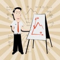 Business Man - Teacher Illustration Royalty Free Stock Photo