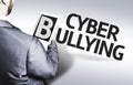 Business man with the text Cyber Bullying in a concept image Royalty Free Stock Photo
