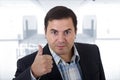 Business man thumbs up on Royalty Free Stock Photo