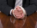 Business man tied hands Royalty Free Stock Photo