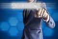 Business man touch modern interface for Service concept Royalty Free Stock Photo