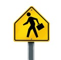 Business man traffic sign Royalty Free Stock Photo