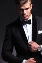 Business man in tuxedo cutout picture Royalty Free Stock Photo